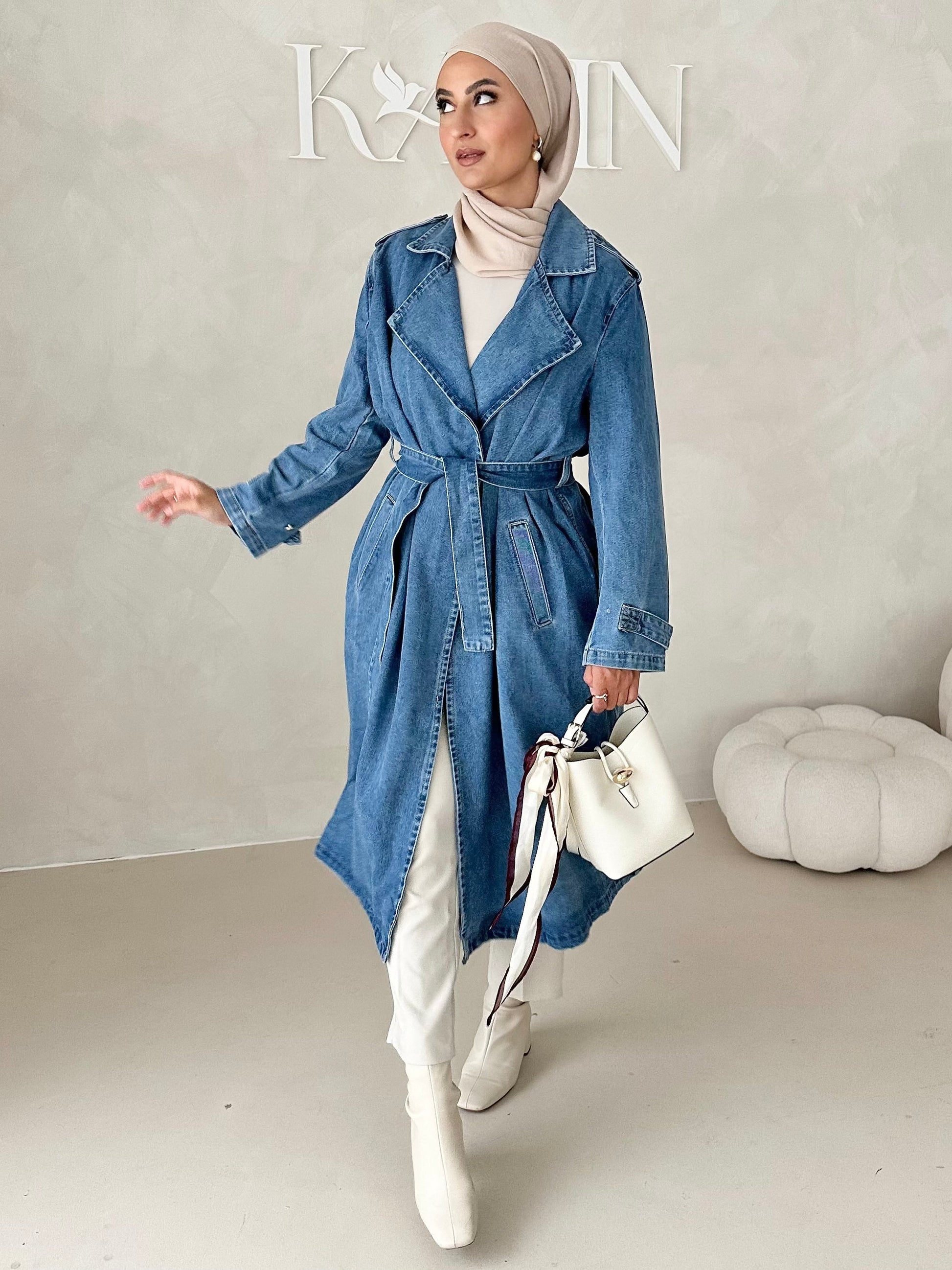 Trench-coat en jean