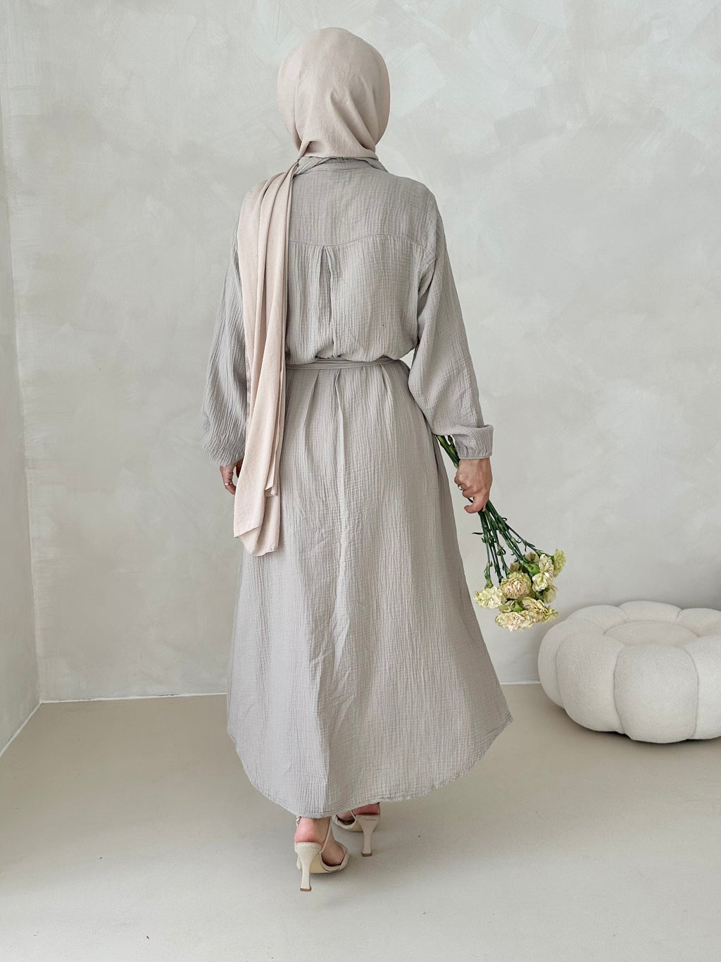 Robe en mousseline AVEC CEINTURE