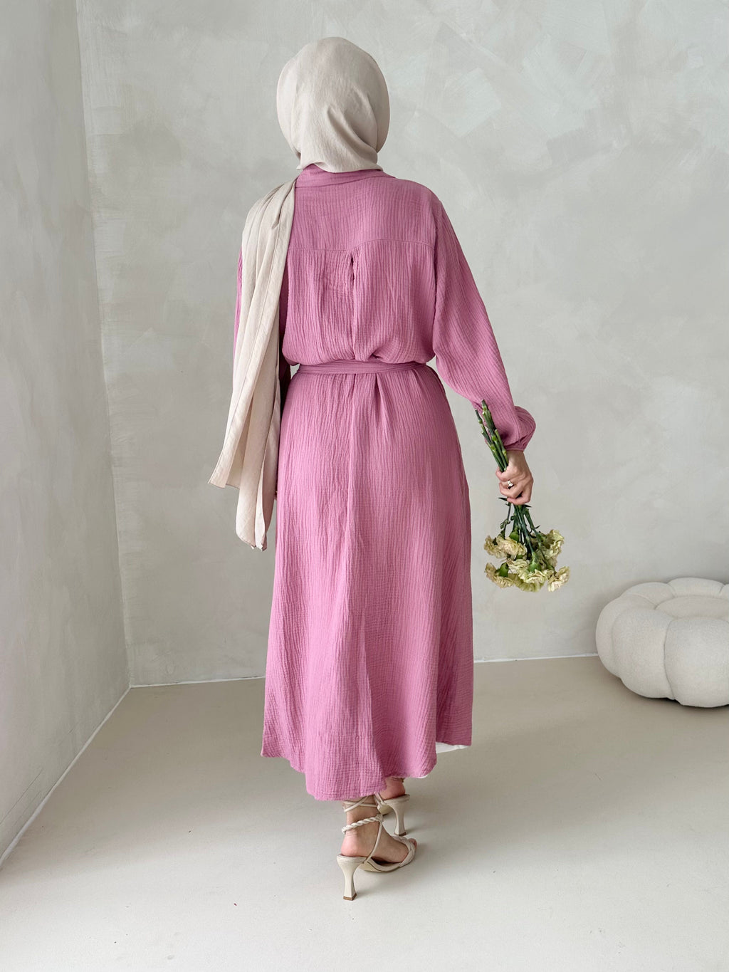 Robe en mousseline AVEC CEINTURE