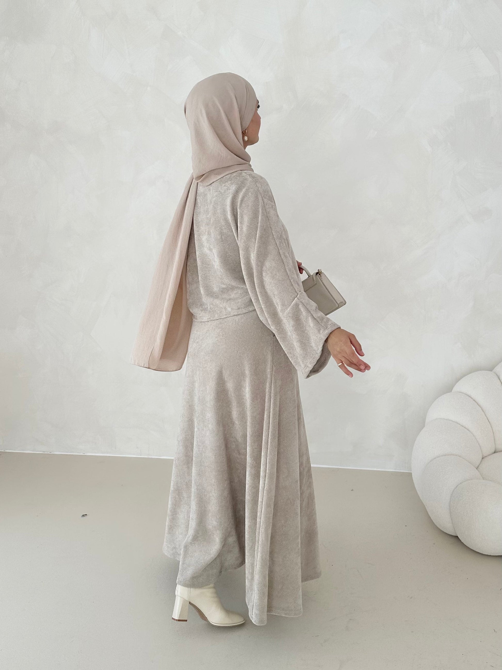 Costume deux pièces en velours côtelé