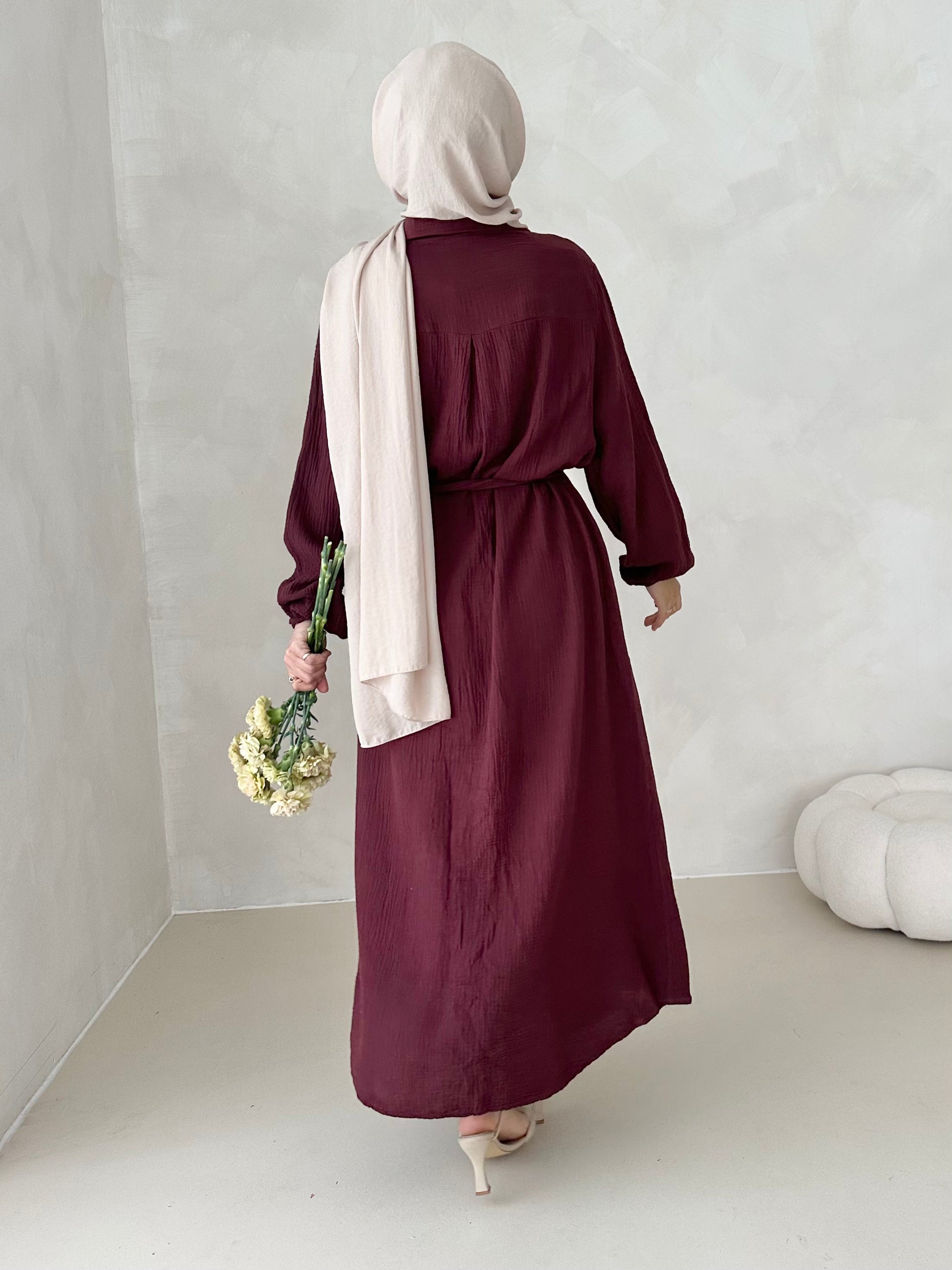 Robe en mousseline AVEC CEINTURE