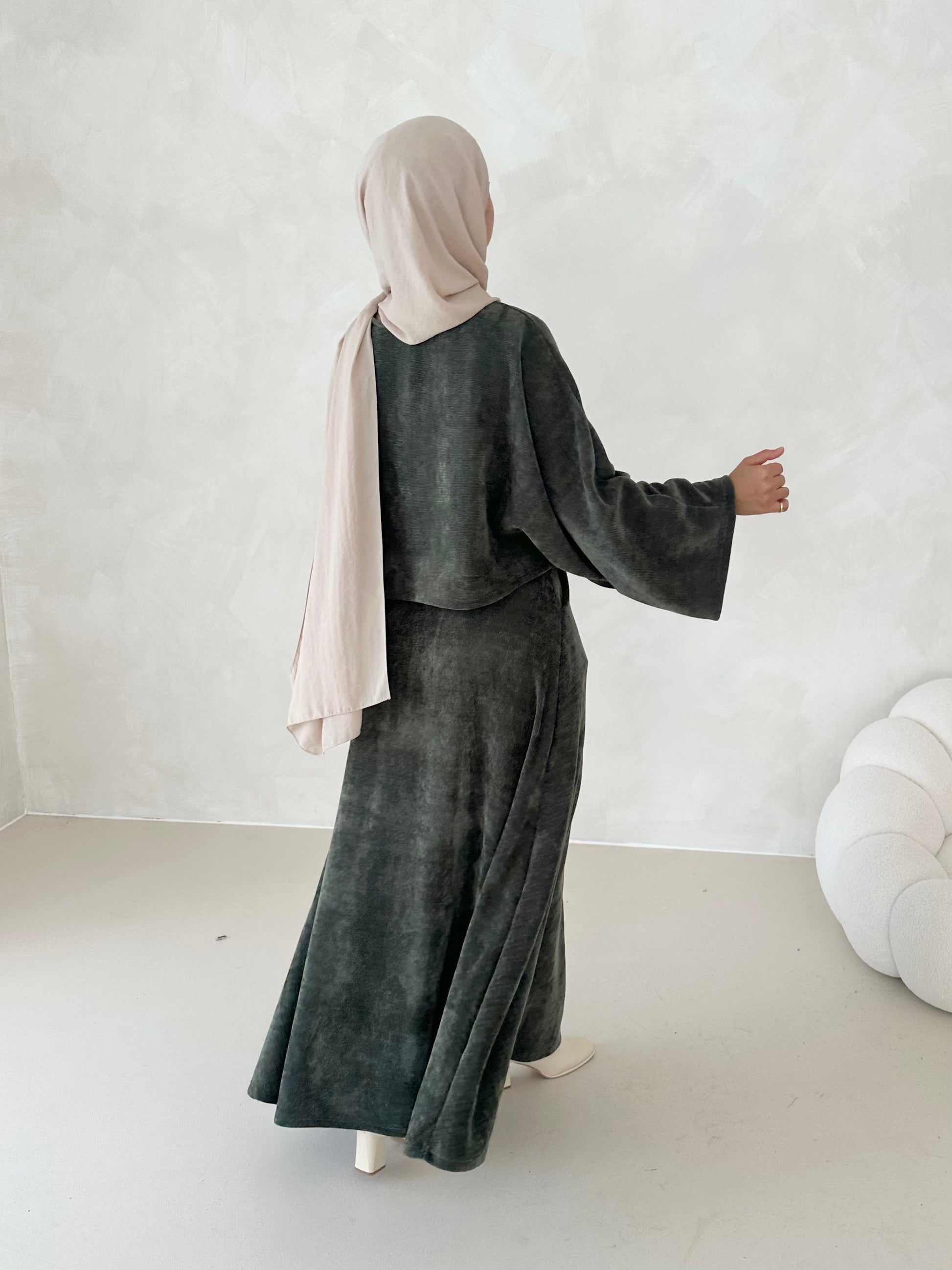 Costume deux pièces en velours côtelé