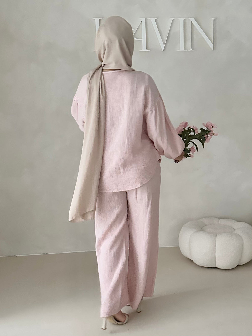 Costume deux pièces en mousseline À LACETS