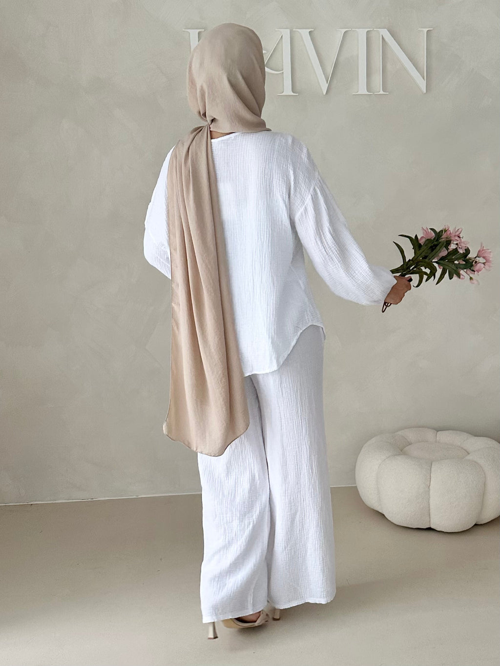 Costume deux pièces en mousseline À LACETS