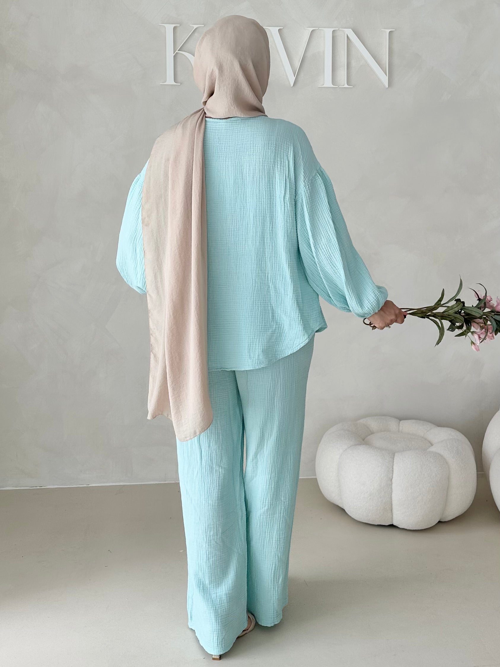 Costume deux pièces en mousseline À LACETS