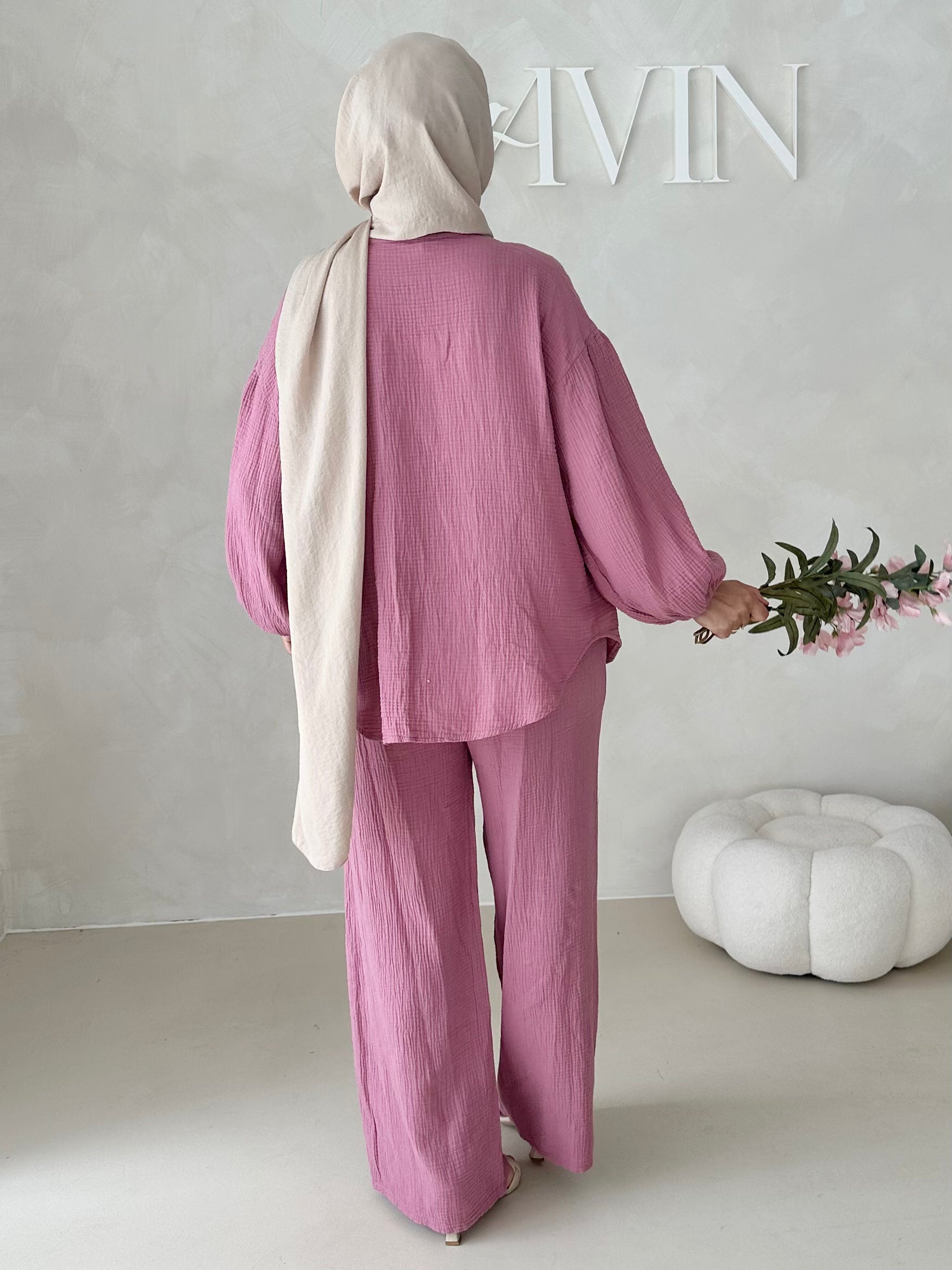 Costume deux pièces en mousseline À LACETS