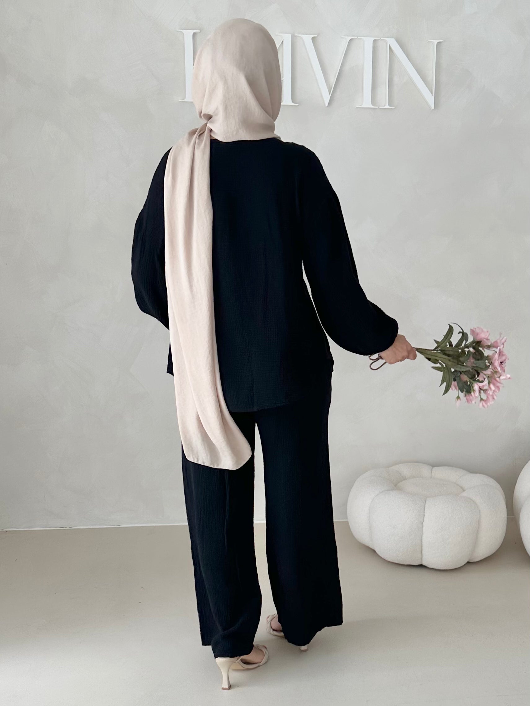 Costume deux pièces en mousseline À LACETS