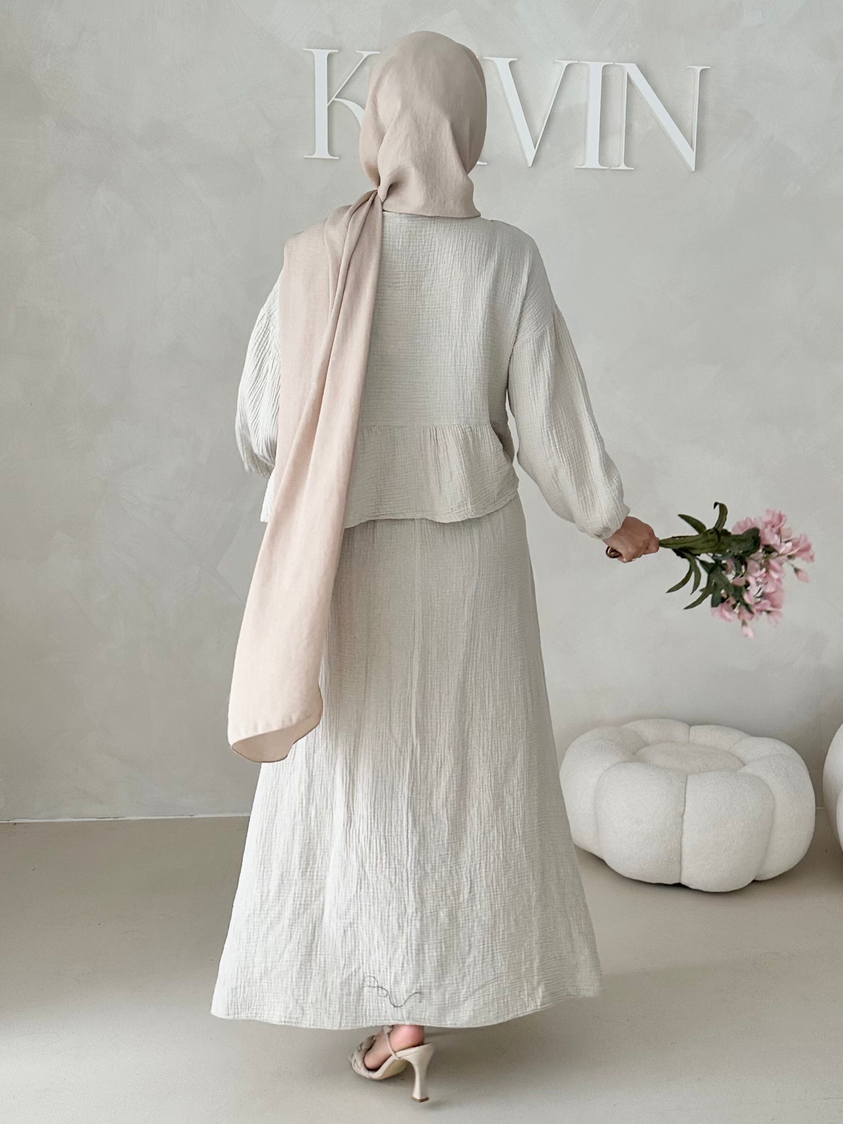 Costume deux pièces JUPE en mousseline AVEC LACETS