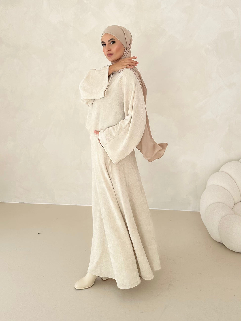 Costume deux pièces en velours côtelé