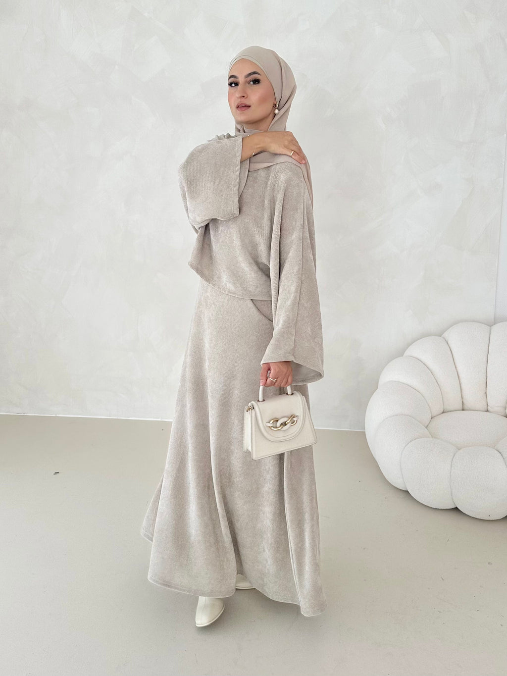 Costume deux pièces en velours côtelé