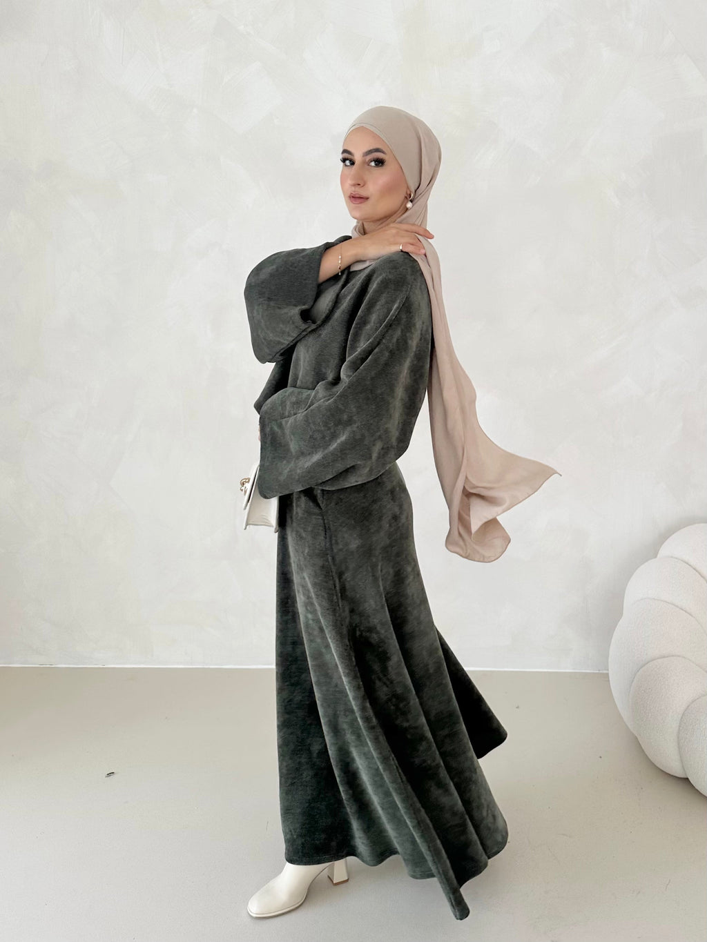 Costume deux pièces en velours côtelé