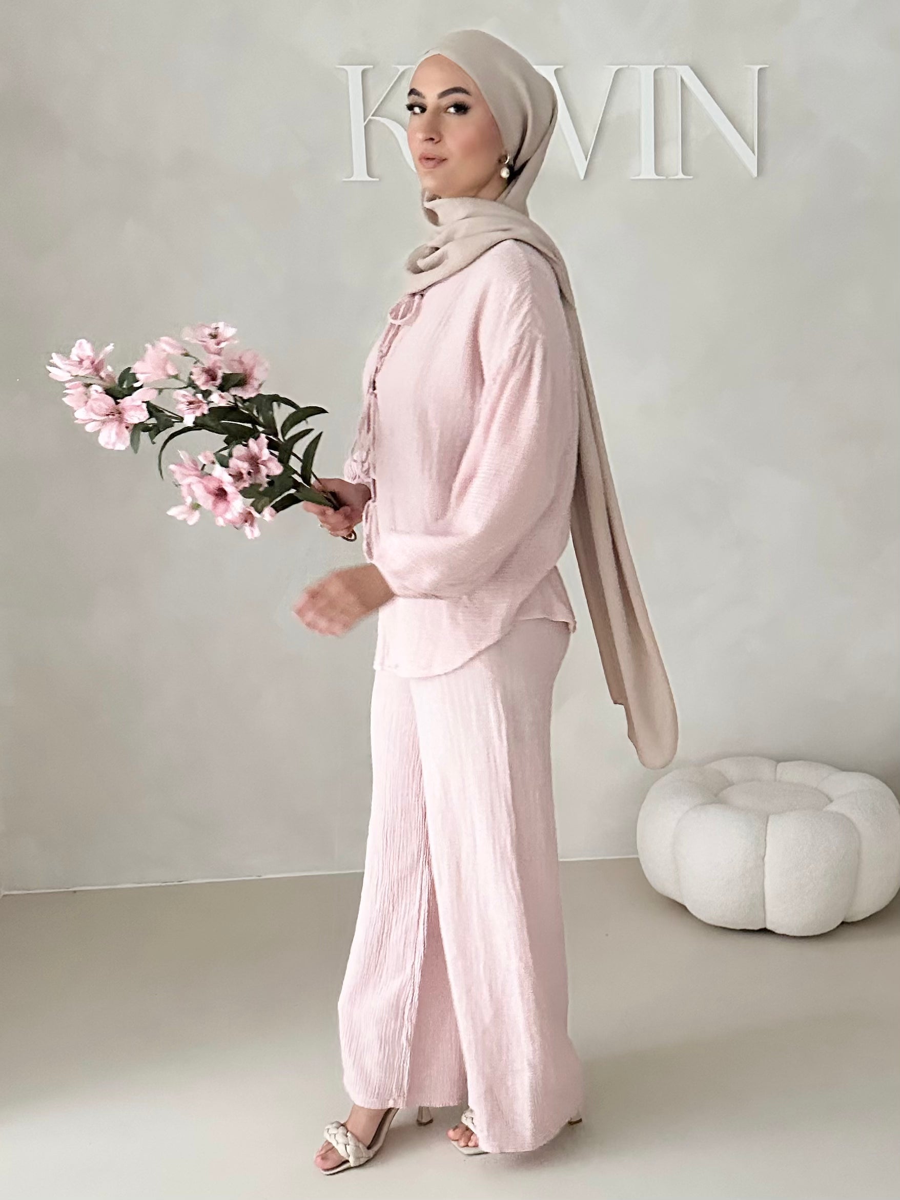 Costume deux pièces en mousseline À LACETS