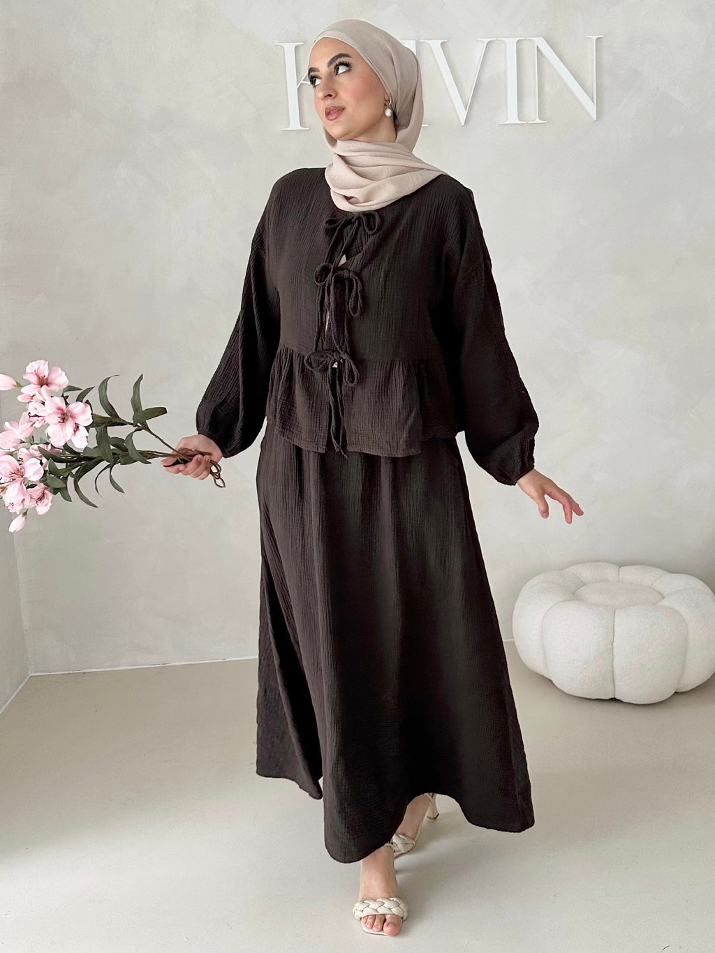 Costume deux pièces JUPE en mousseline AVEC LACETS