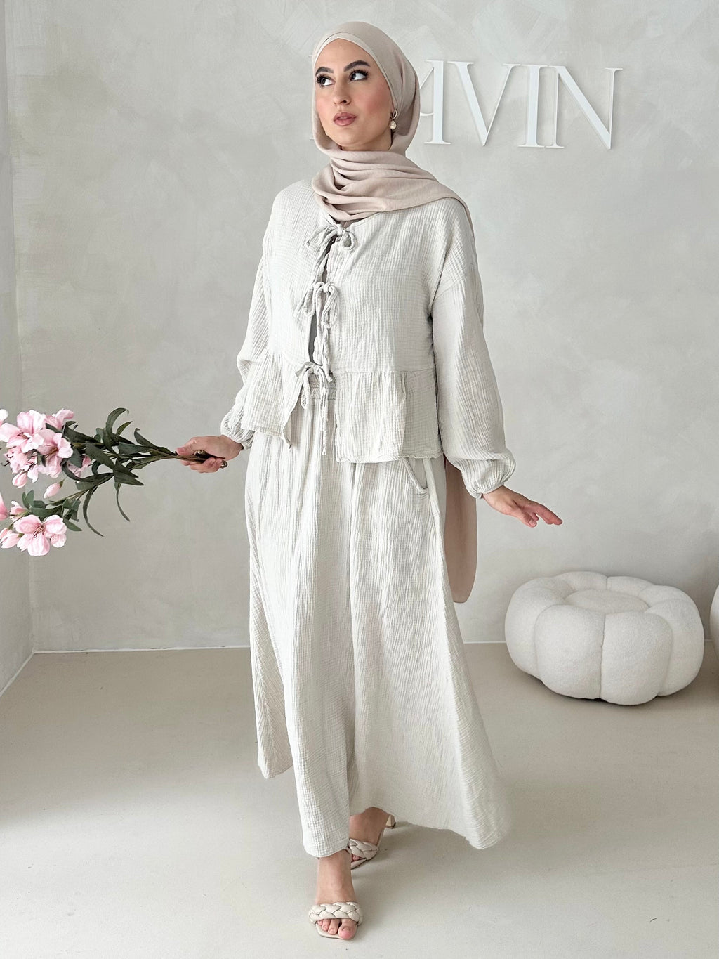 Costume deux pièces JUPE en mousseline AVEC LACETS