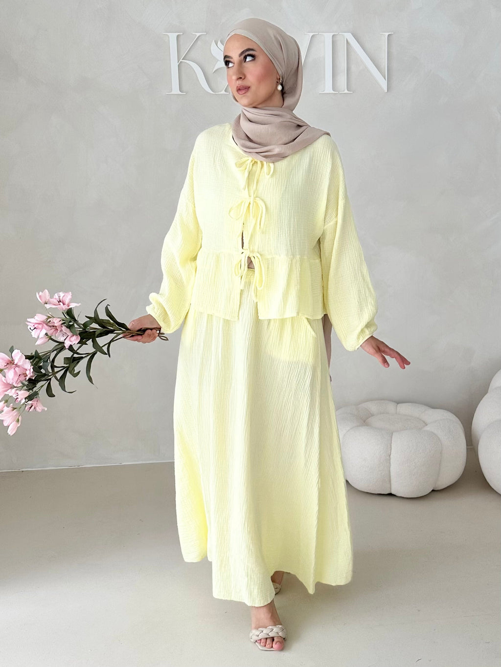 Costume deux pièces JUPE en mousseline AVEC LACETS