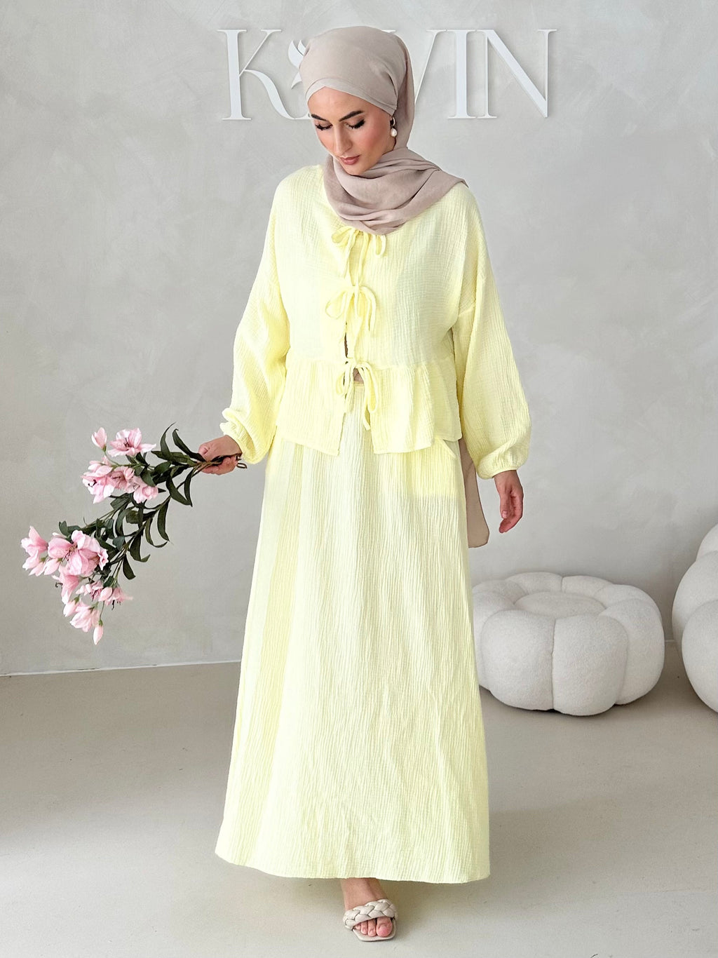 Costume deux pièces JUPE en mousseline AVEC LACETS