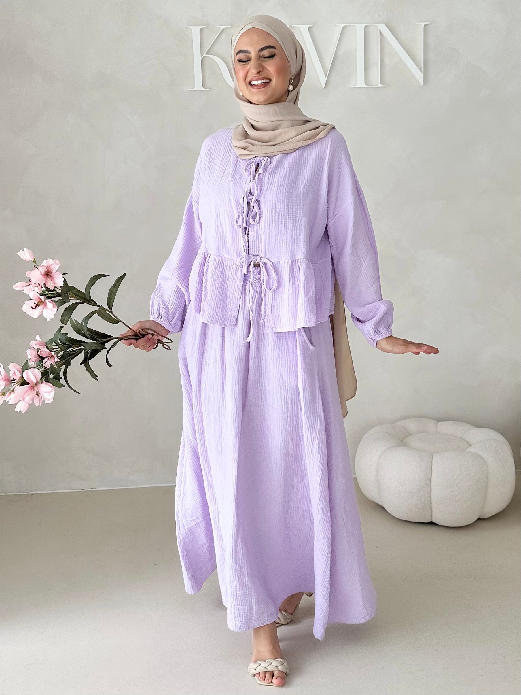 Costume deux pièces JUPE en mousseline AVEC LACETS