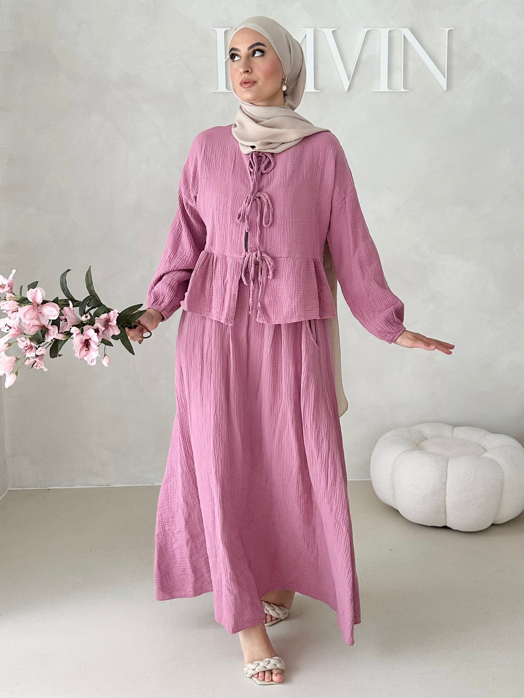 Costume deux pièces JUPE en mousseline AVEC LACETS