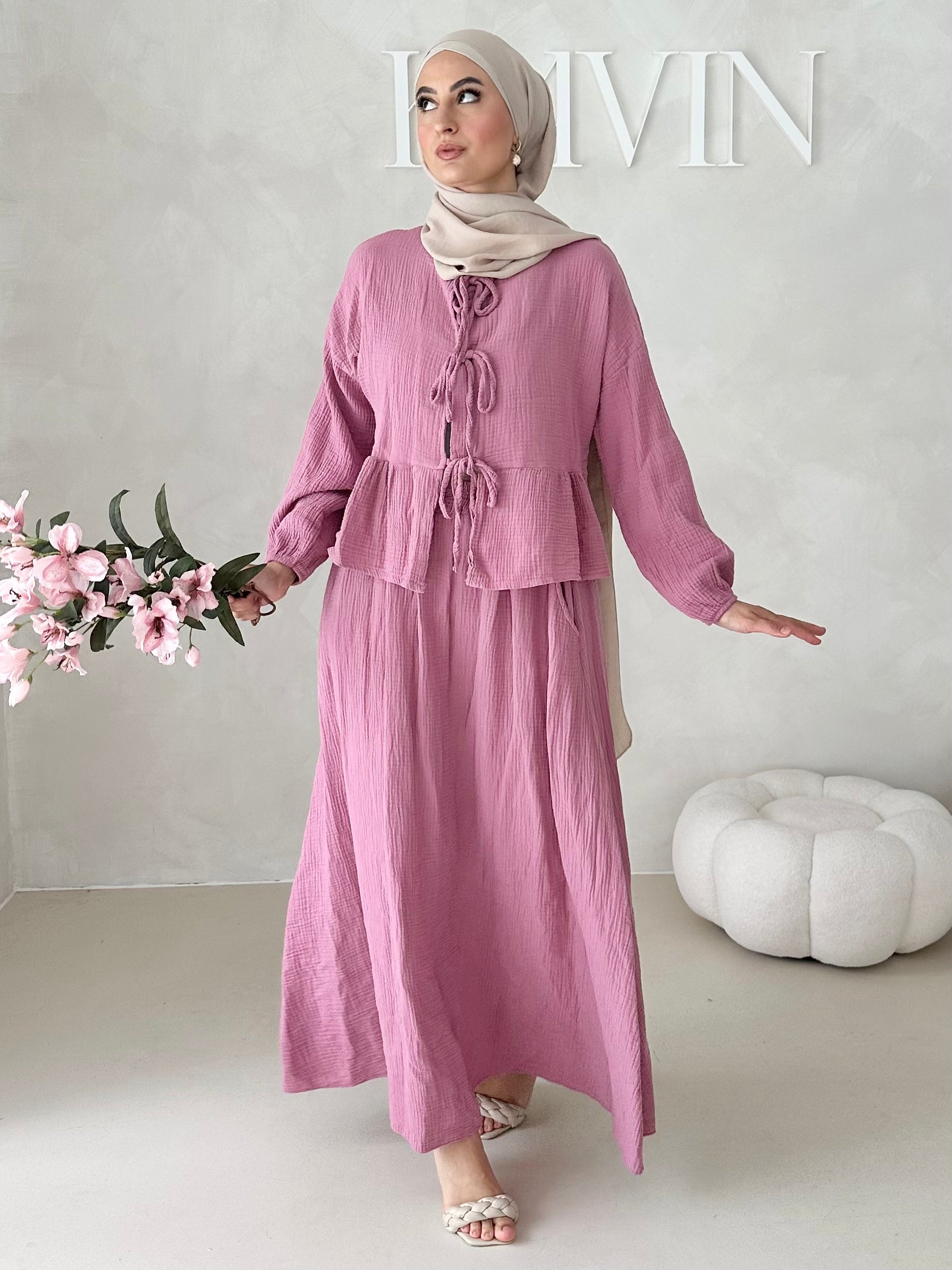 Costume deux pièces JUPE en mousseline AVEC LACETS