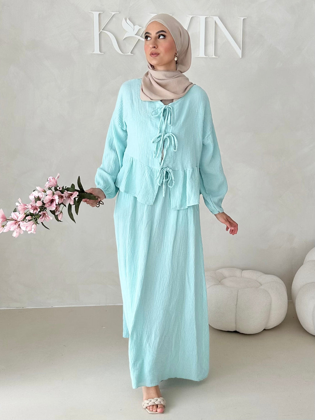 Costume deux pièces JUPE en mousseline AVEC LACETS