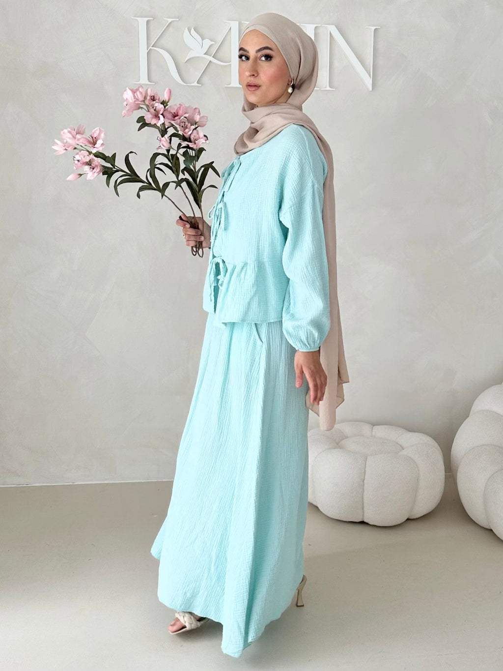 Costume deux pièces JUPE en mousseline AVEC LACETS