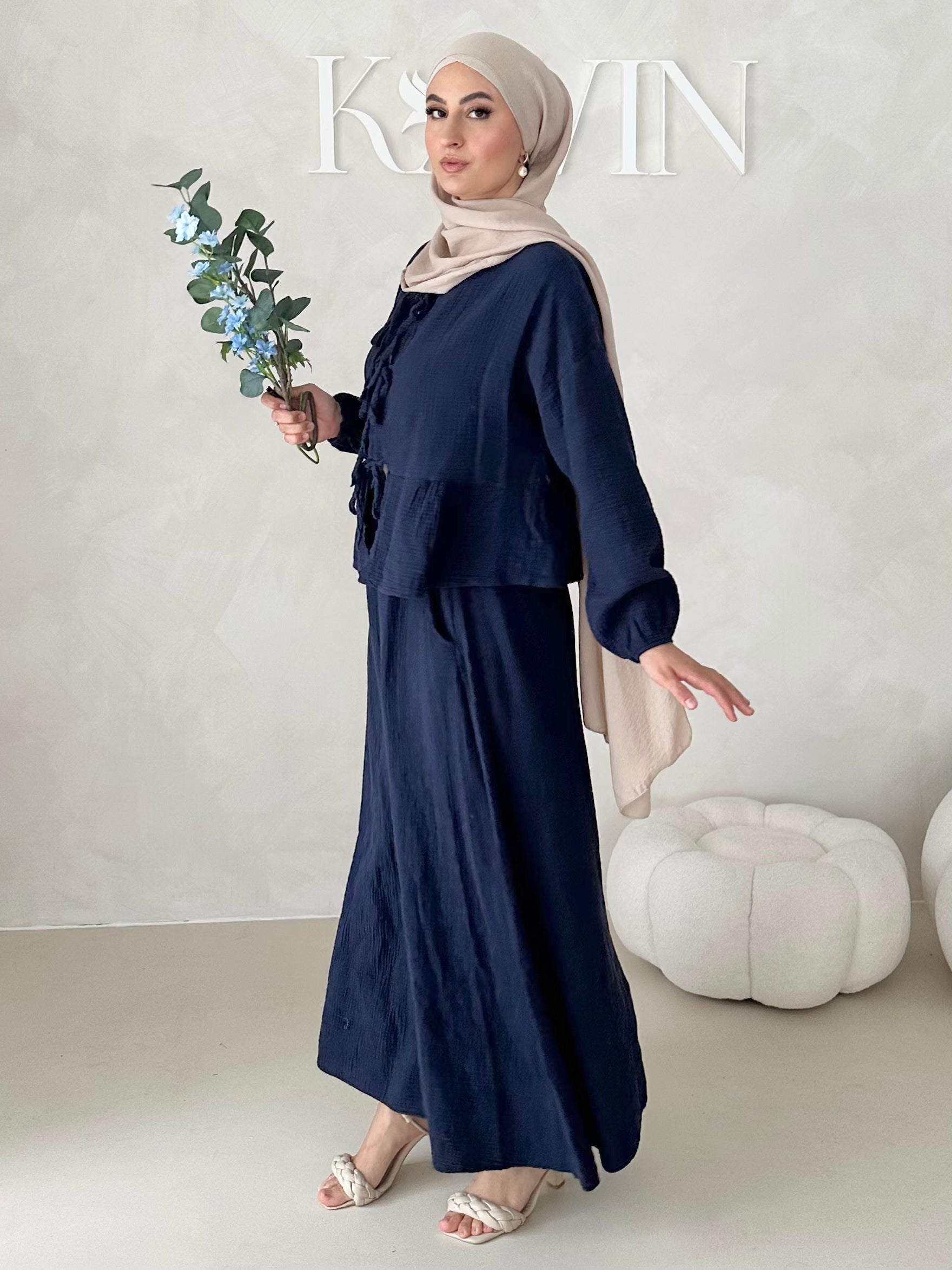 Costume deux pièces JUPE en mousseline AVEC LACETS