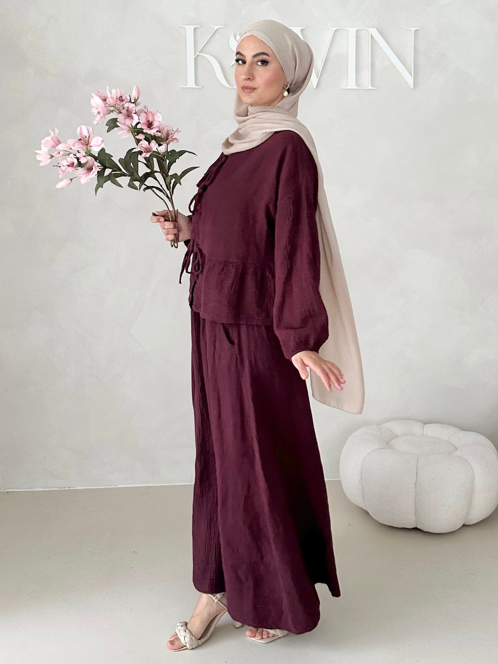 Costume deux pièces JUPE en mousseline AVEC LACETS