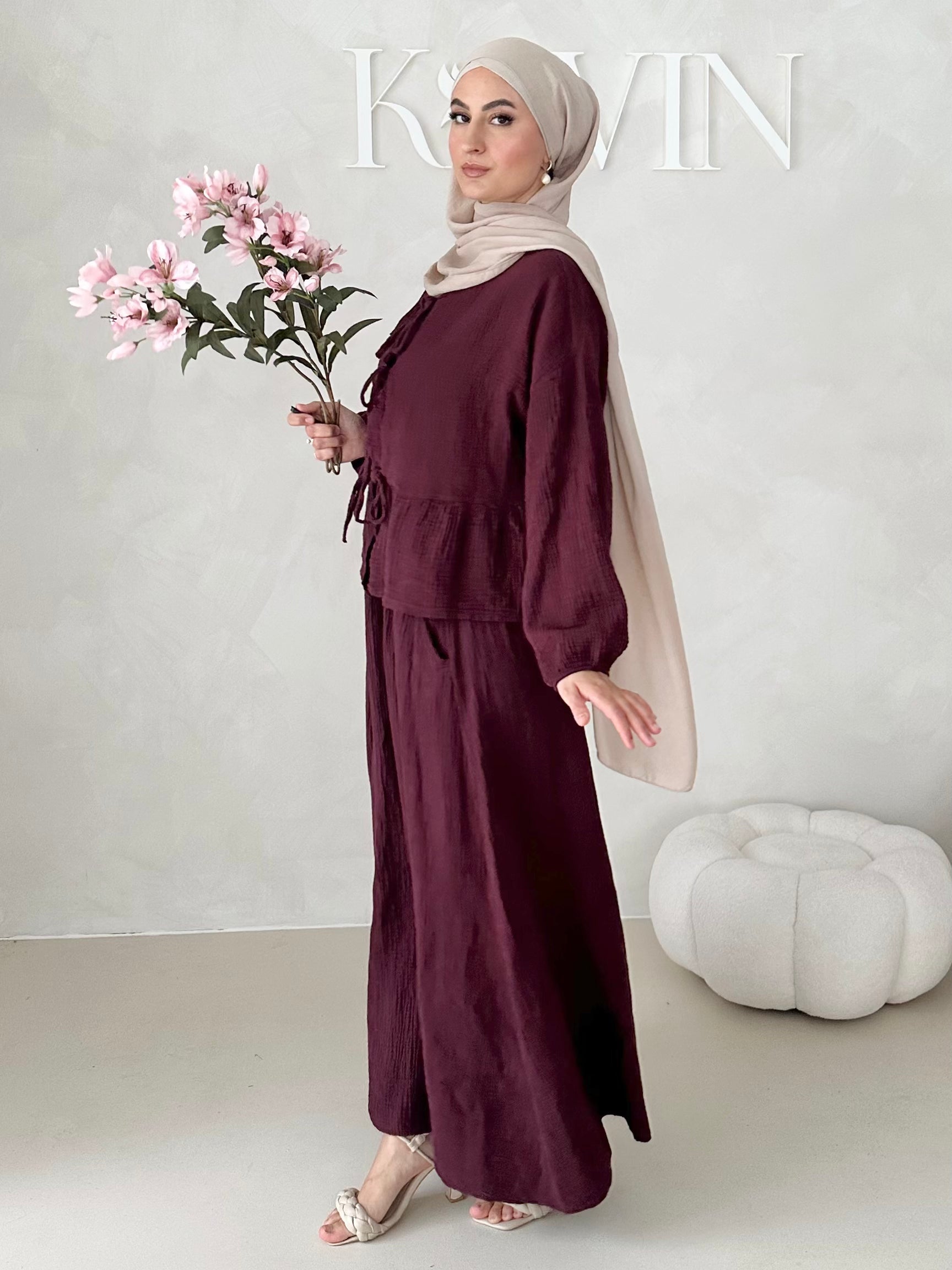 Costume deux pièces JUPE en mousseline AVEC LACETS