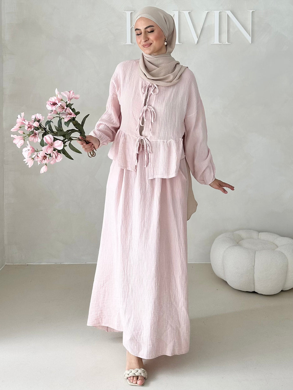 Costume deux pièces JUPE en mousseline AVEC LACETS