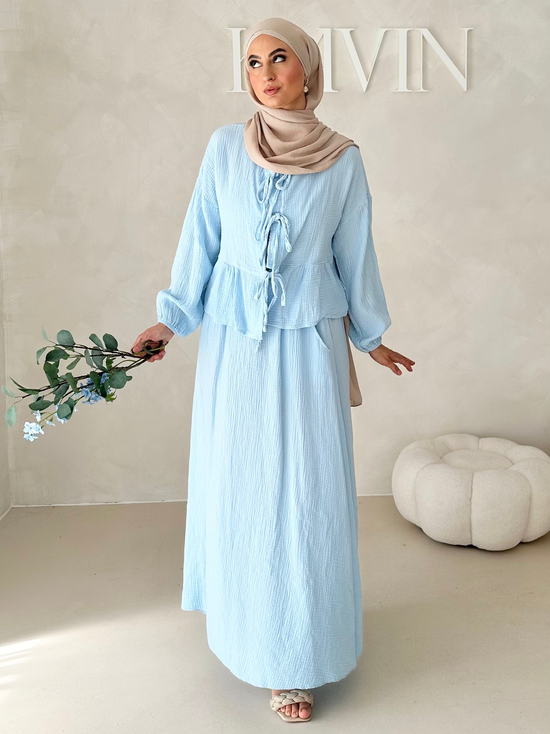 Costume deux pièces JUPE en mousseline AVEC LACETS