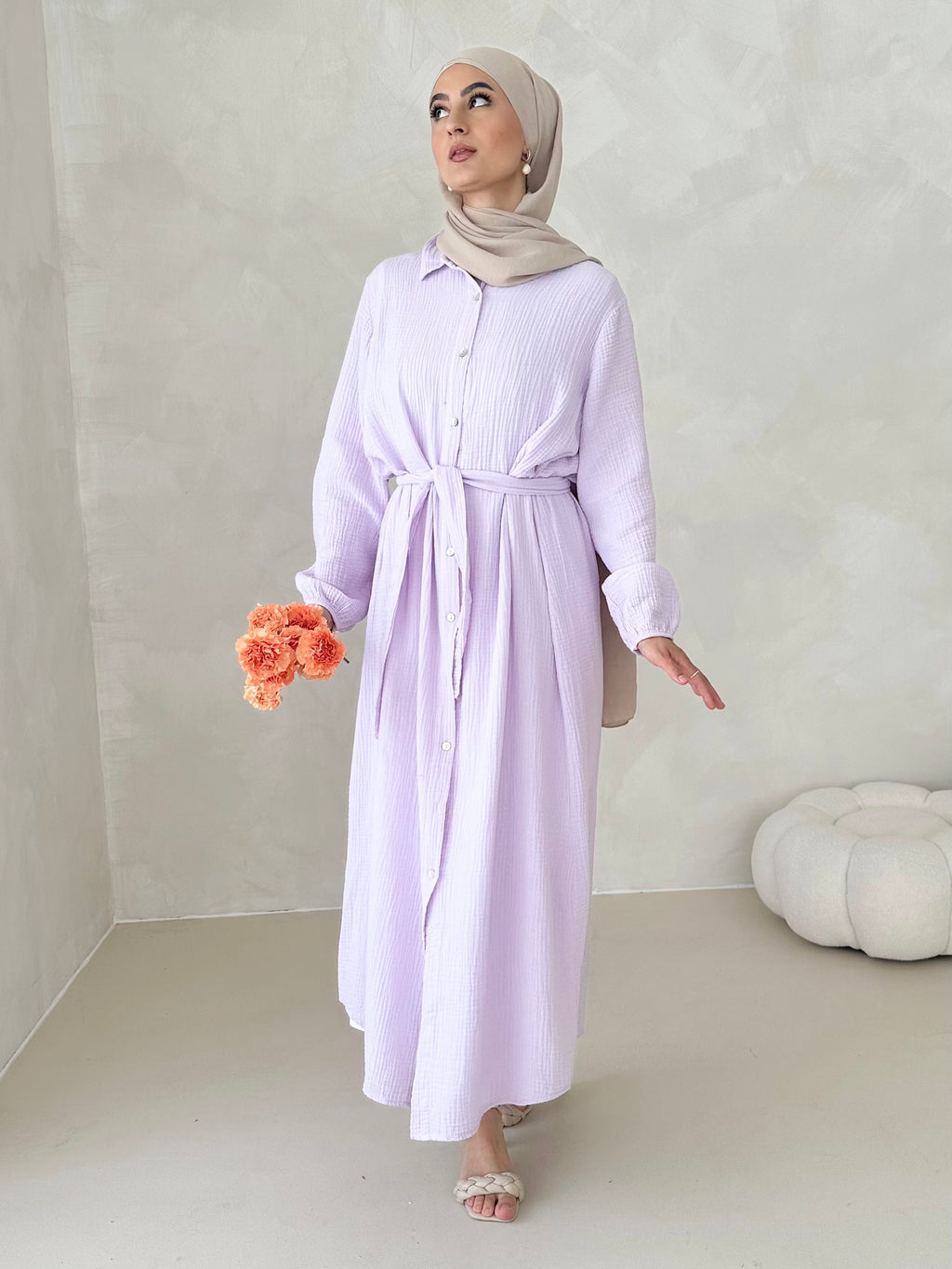 Robe en mousseline AVEC CEINTURE