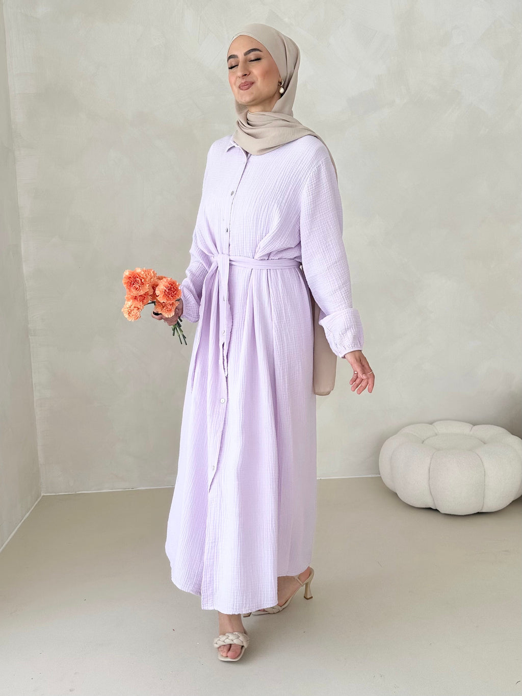 Robe en mousseline AVEC CEINTURE