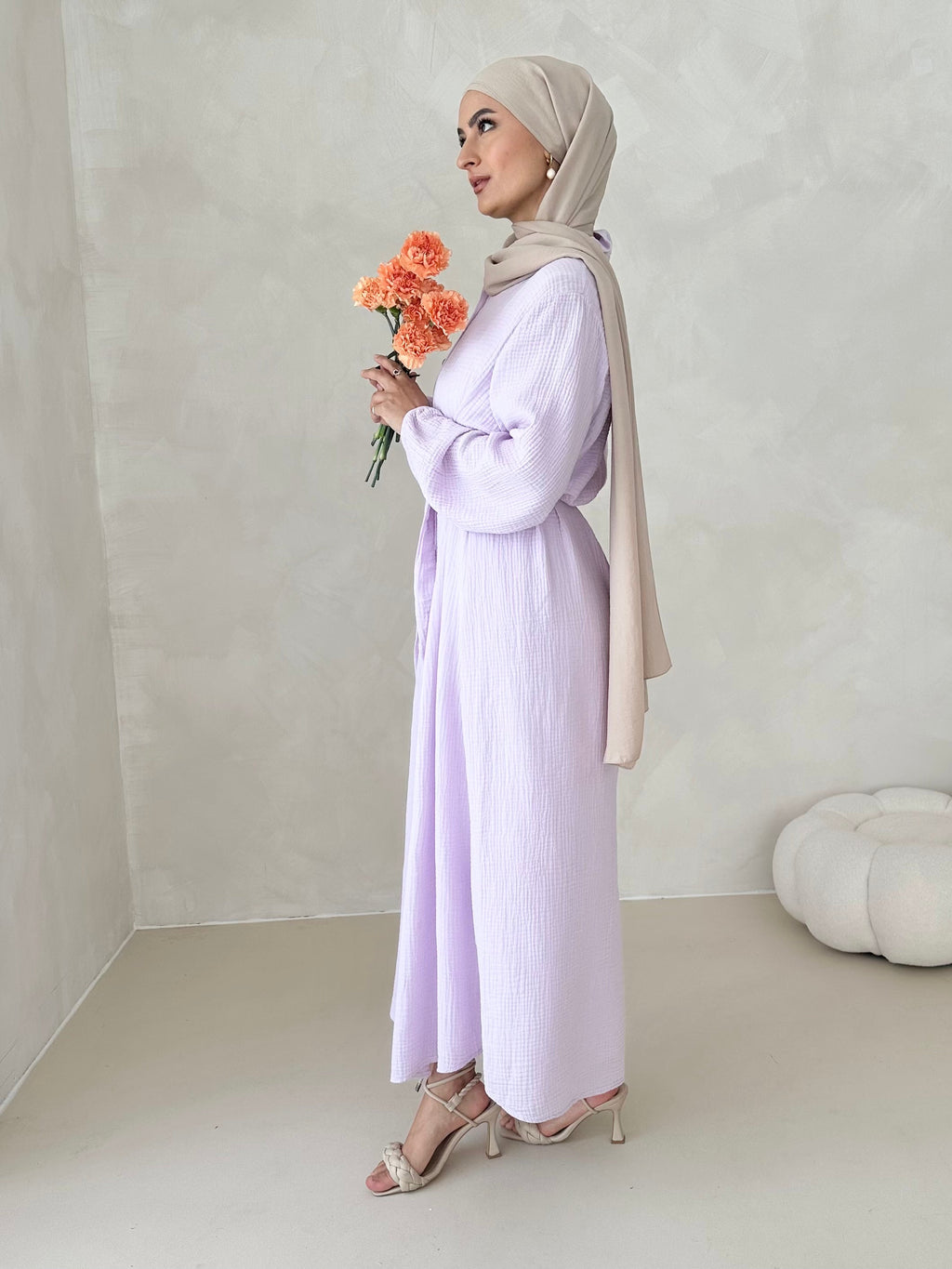 Robe en mousseline AVEC CEINTURE