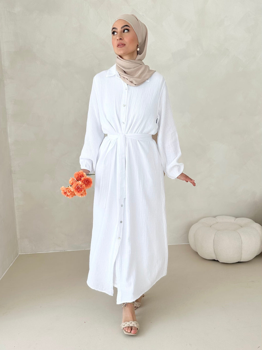 Robe en mousseline AVEC CEINTURE