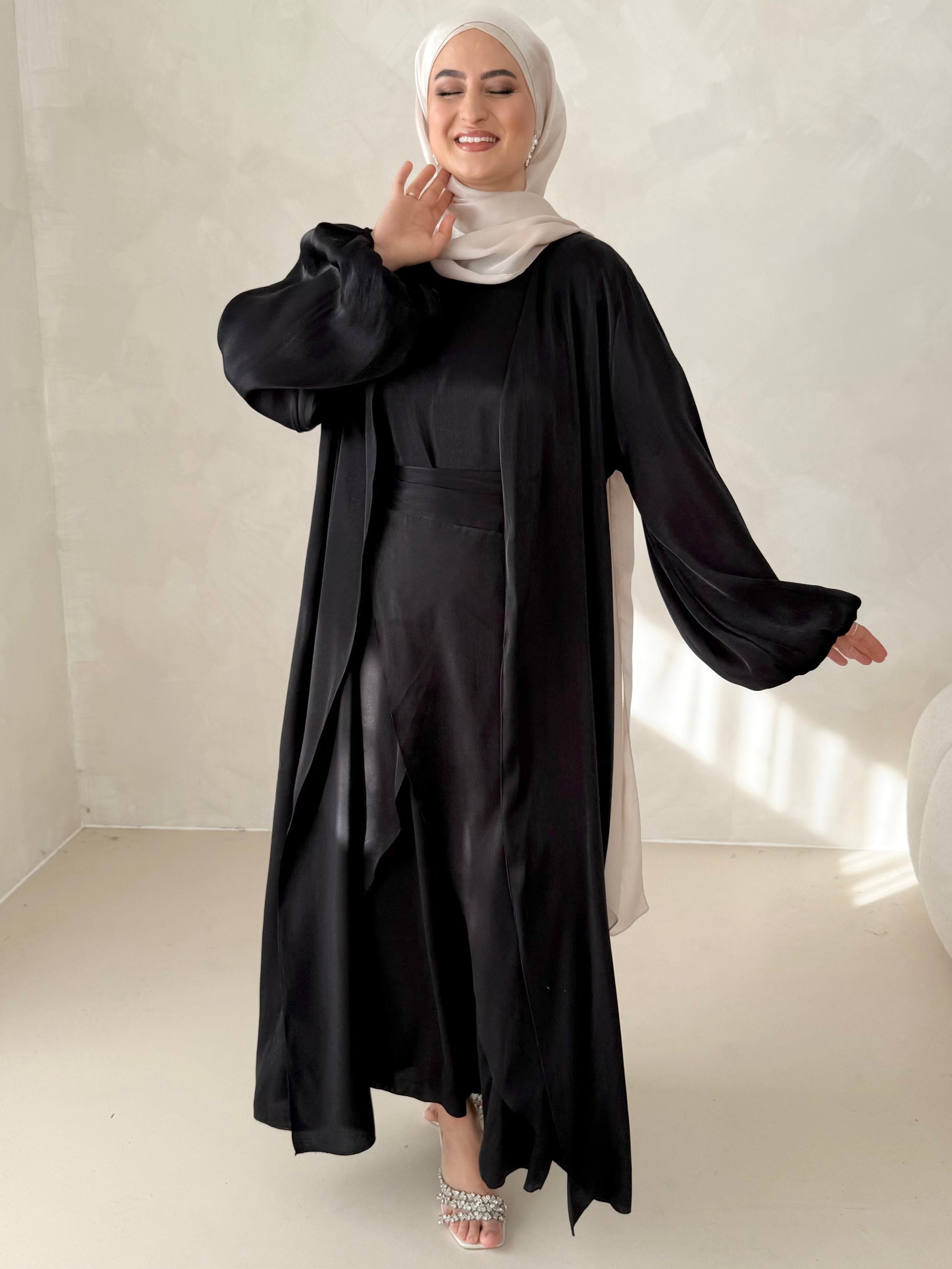 Abaya Hira haut de gamme 2 pièces