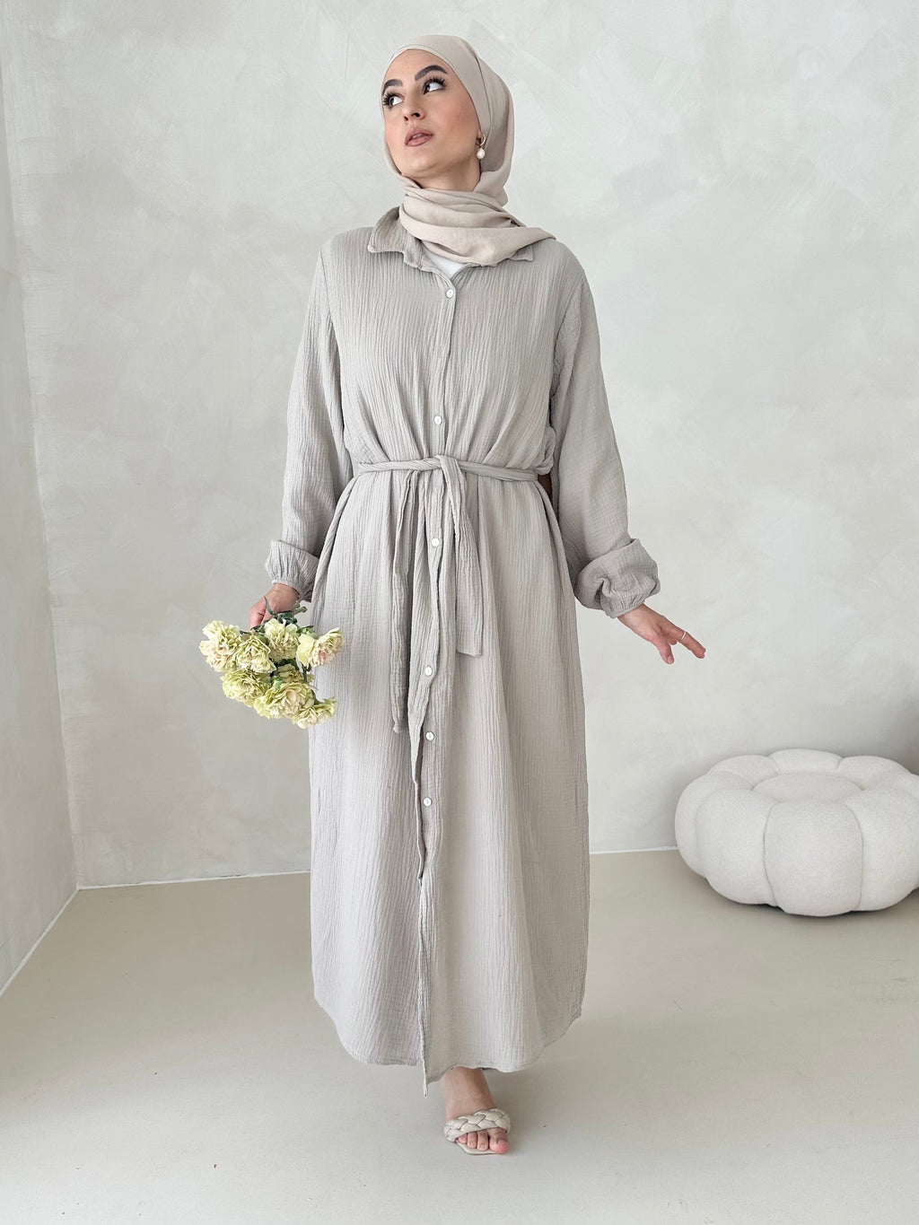 Robe en mousseline AVEC CEINTURE