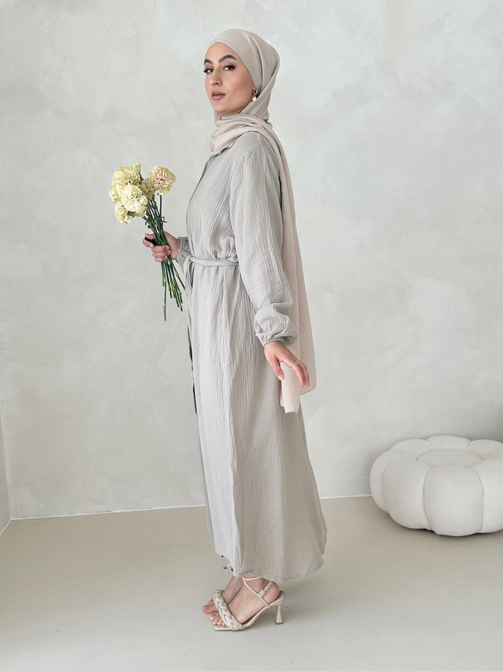 Robe en mousseline AVEC CEINTURE