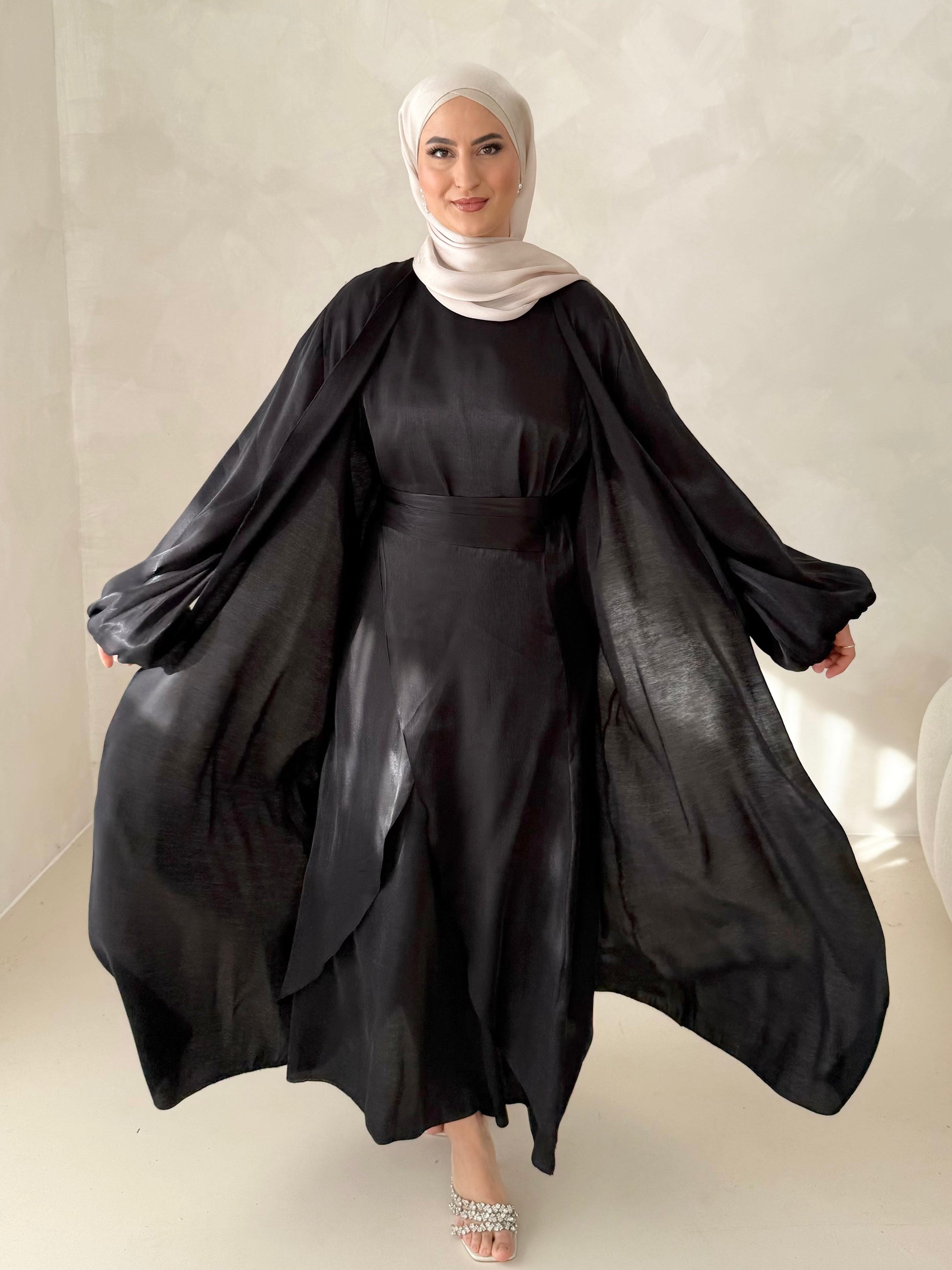 Abaya Hira haut de gamme 2 pièces