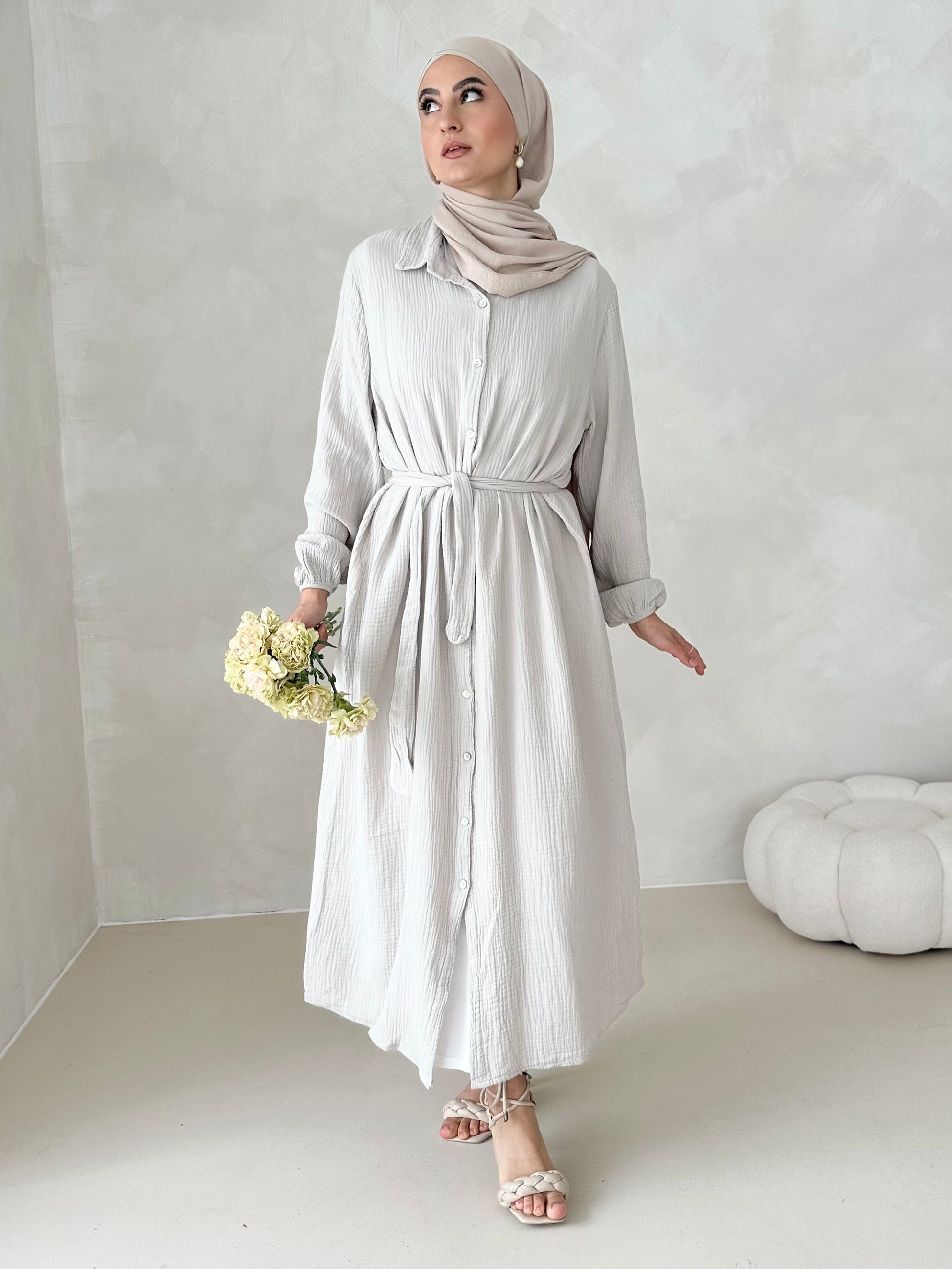 Robe en mousseline AVEC CEINTURE