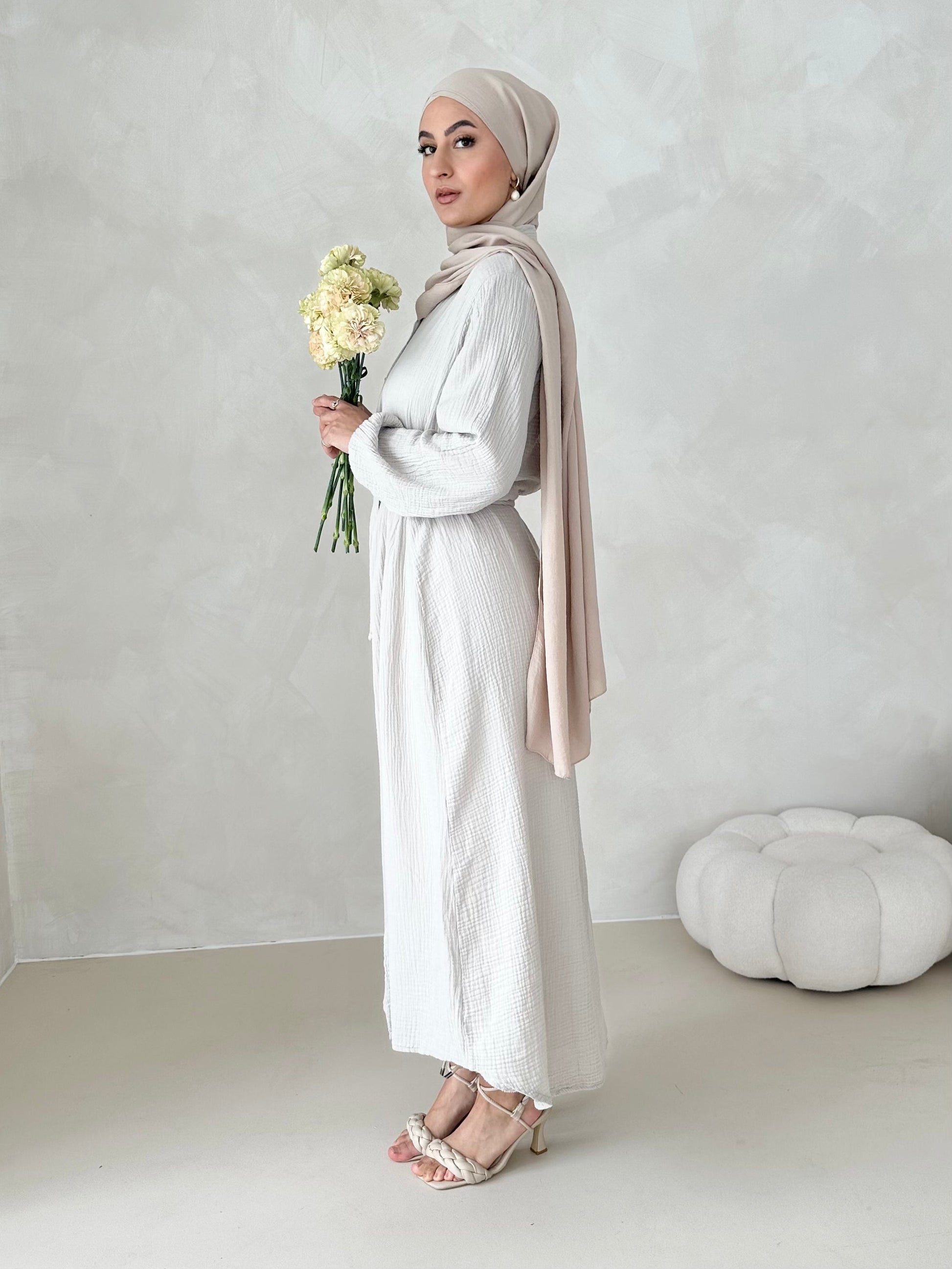 Robe en mousseline AVEC CEINTURE