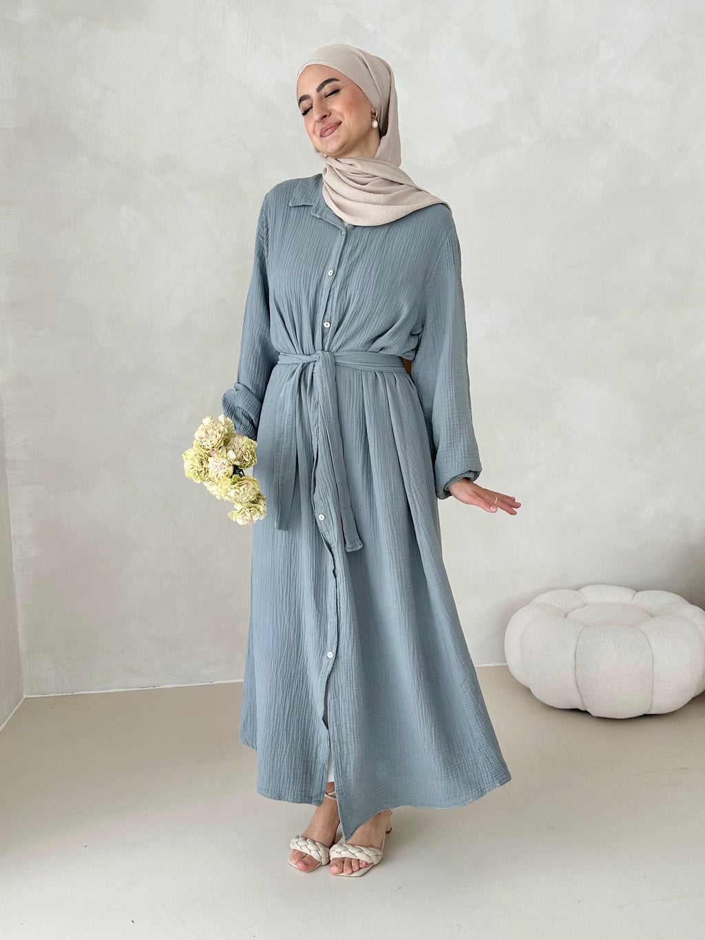 Robe en mousseline AVEC CEINTURE