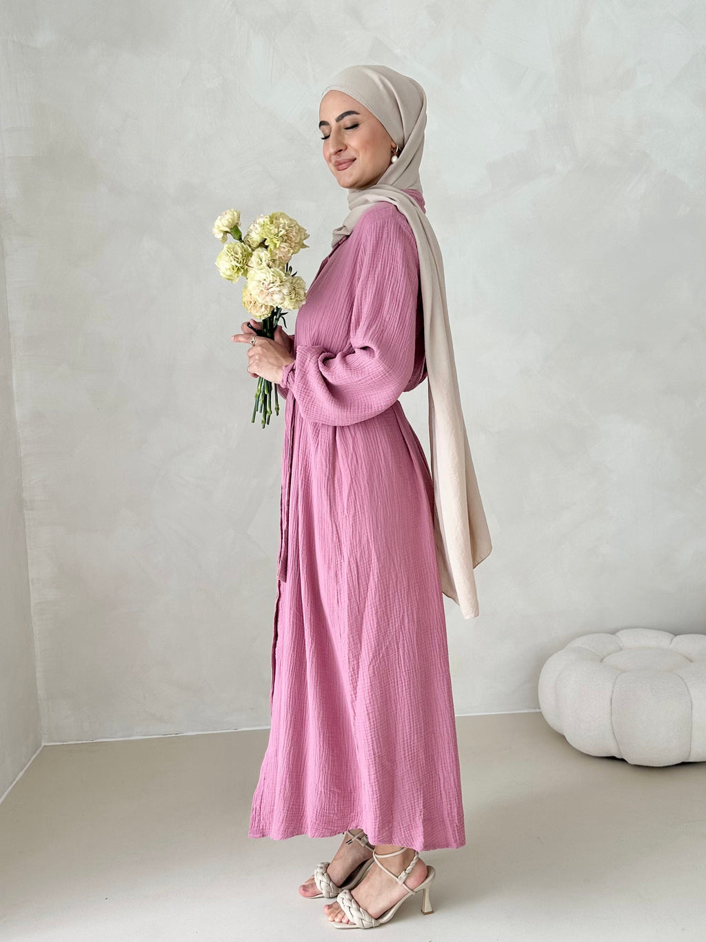 Robe en mousseline AVEC CEINTURE