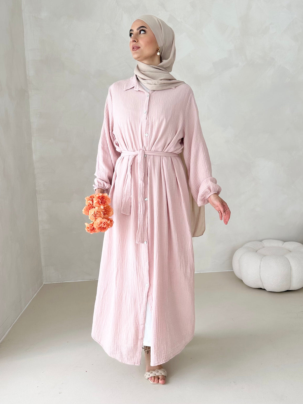 Robe en mousseline AVEC CEINTURE