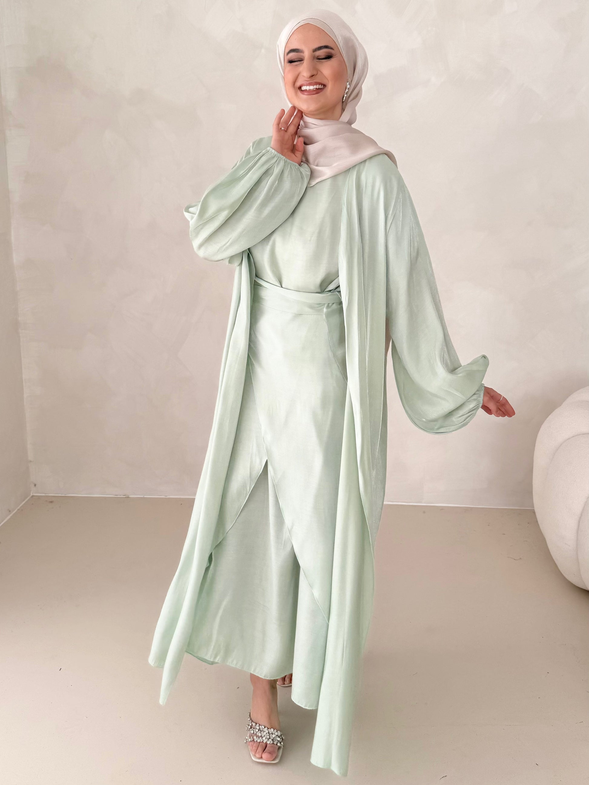 Abaya Hira haut de gamme 2 pièces