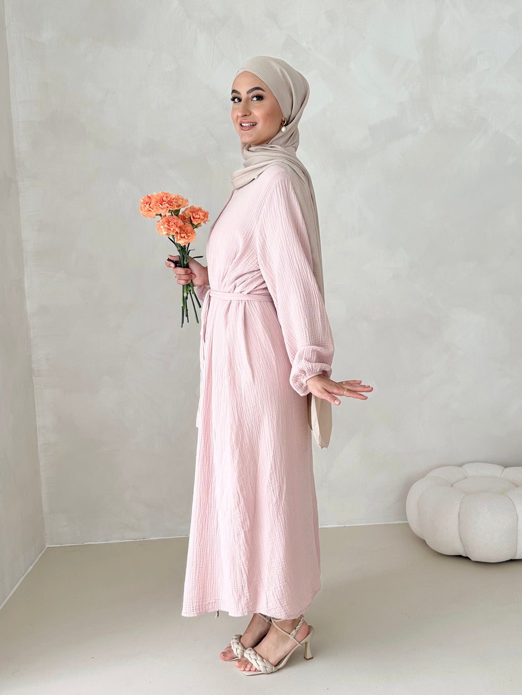 Robe en mousseline AVEC CEINTURE