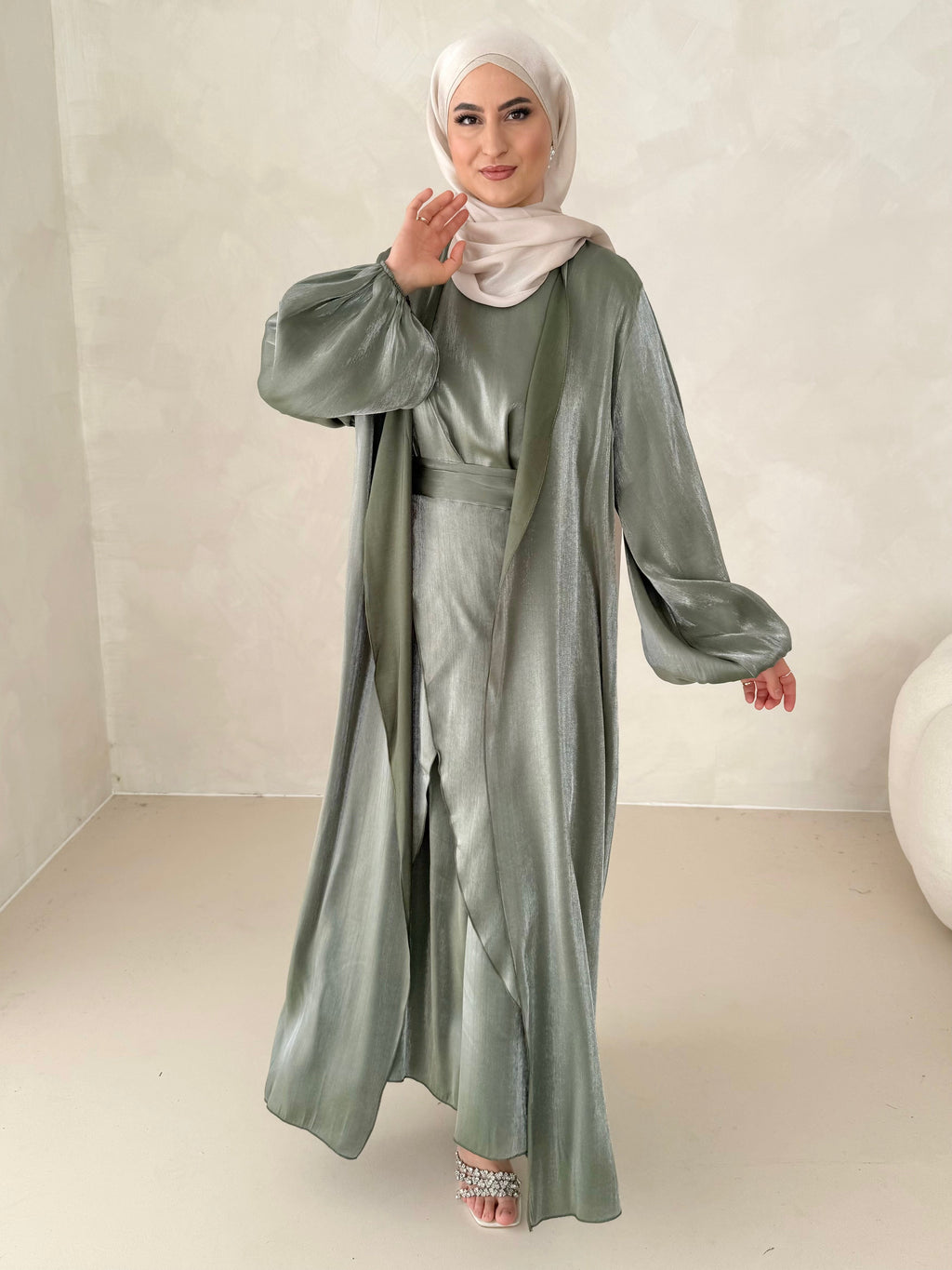 Abaya Hira haut de gamme 2 pièces