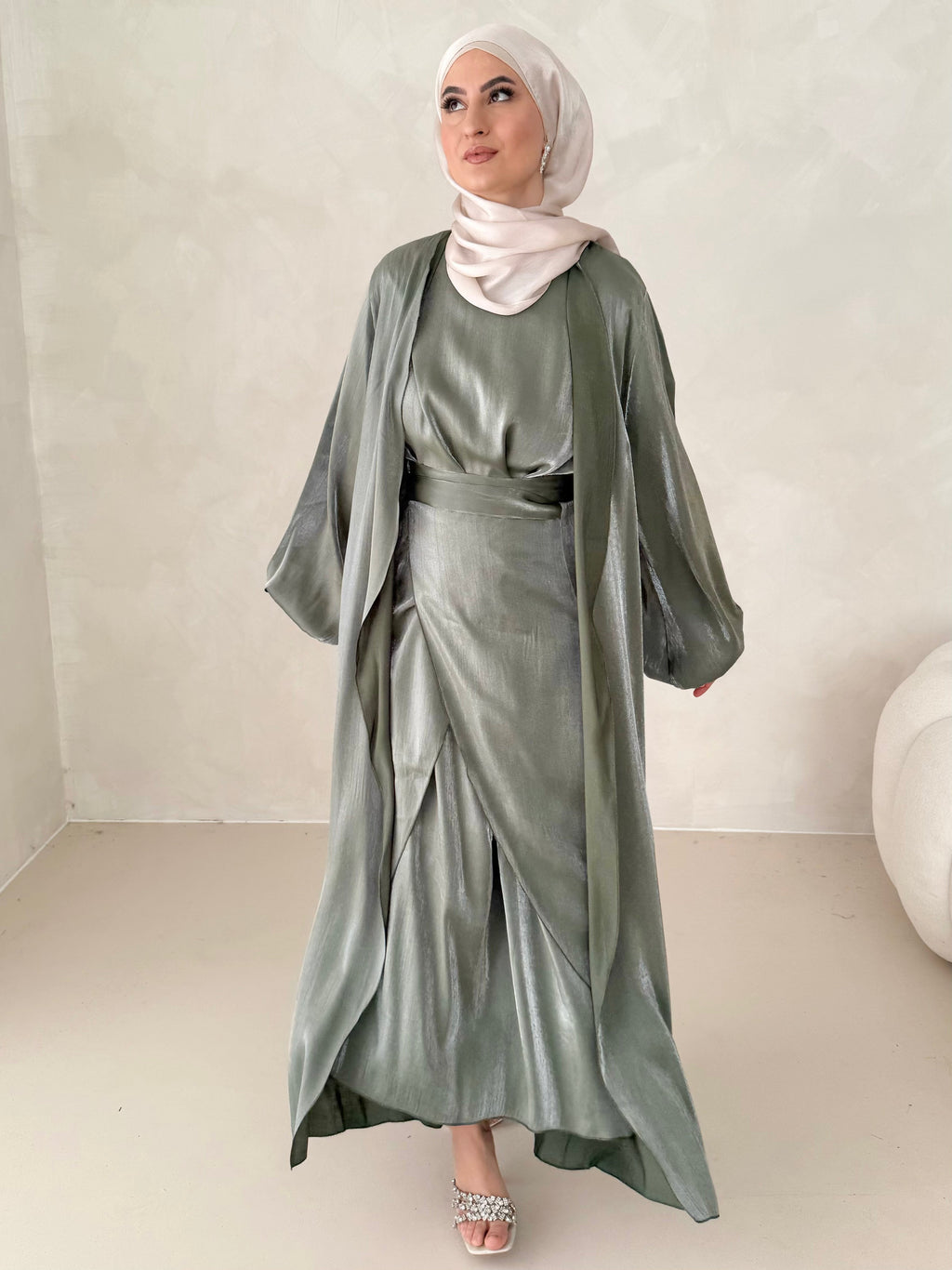 Abaya Hira haut de gamme 2 pièces