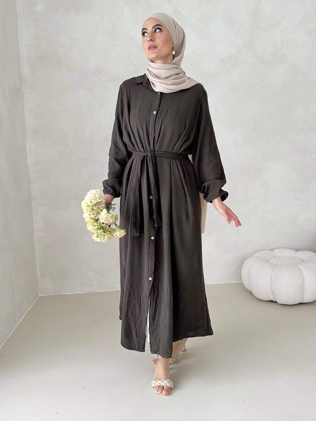 Robe en mousseline AVEC CEINTURE