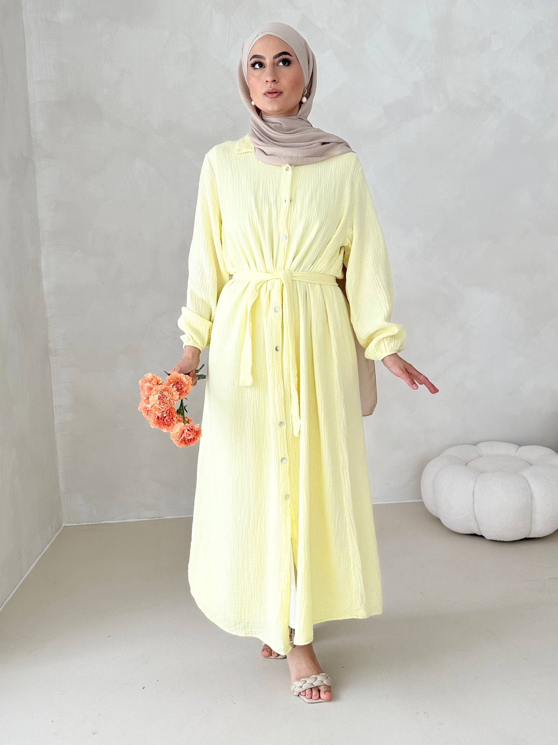 Robe en mousseline AVEC CEINTURE