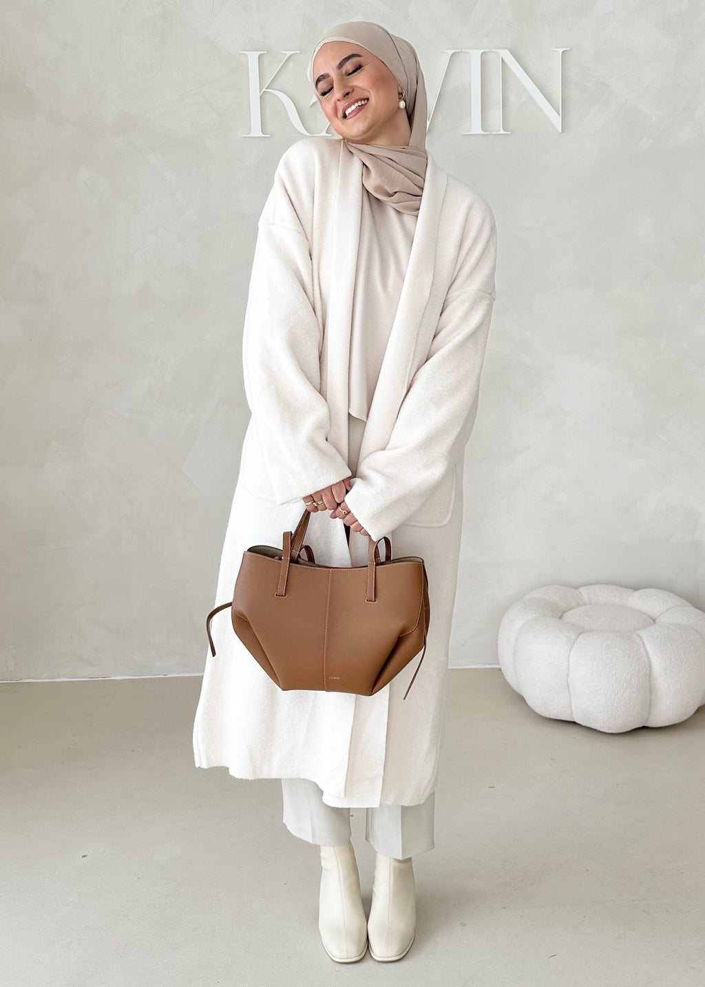 Manteau mi-saison sans col